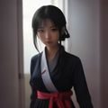 方清韵，女性，直发，面带从容笑意，背景是暖色调的室内空间，社会学研究者气质