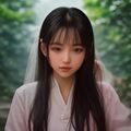 苏语桐，女性，卷发，侧脸微笑，背景是城市街景，文化编辑与社群观察者气质